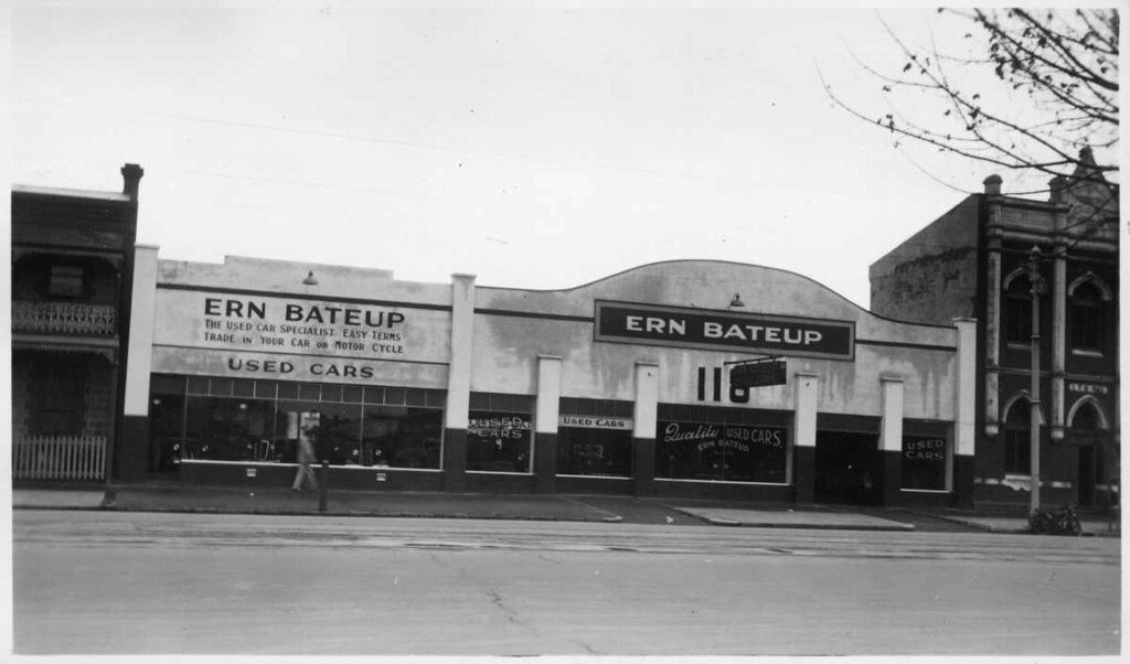 A historic used car sales lot