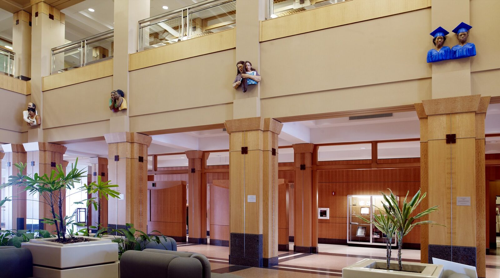 The main lobby of the Centers for Medicare & Medicaid Services headquarters in Woodlawn, Maryland