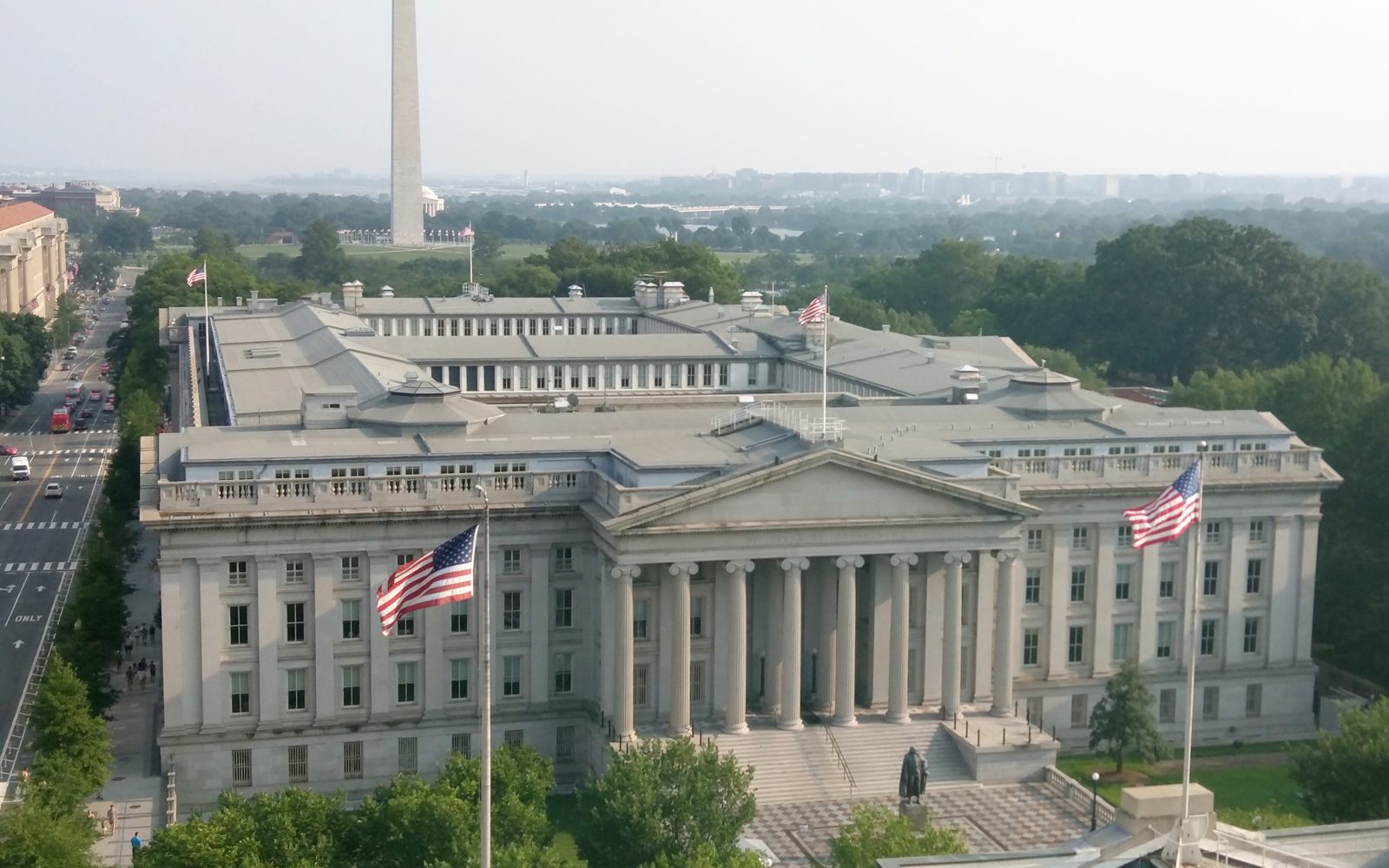 The U.S. Treasury Department building in Washington, D.C.