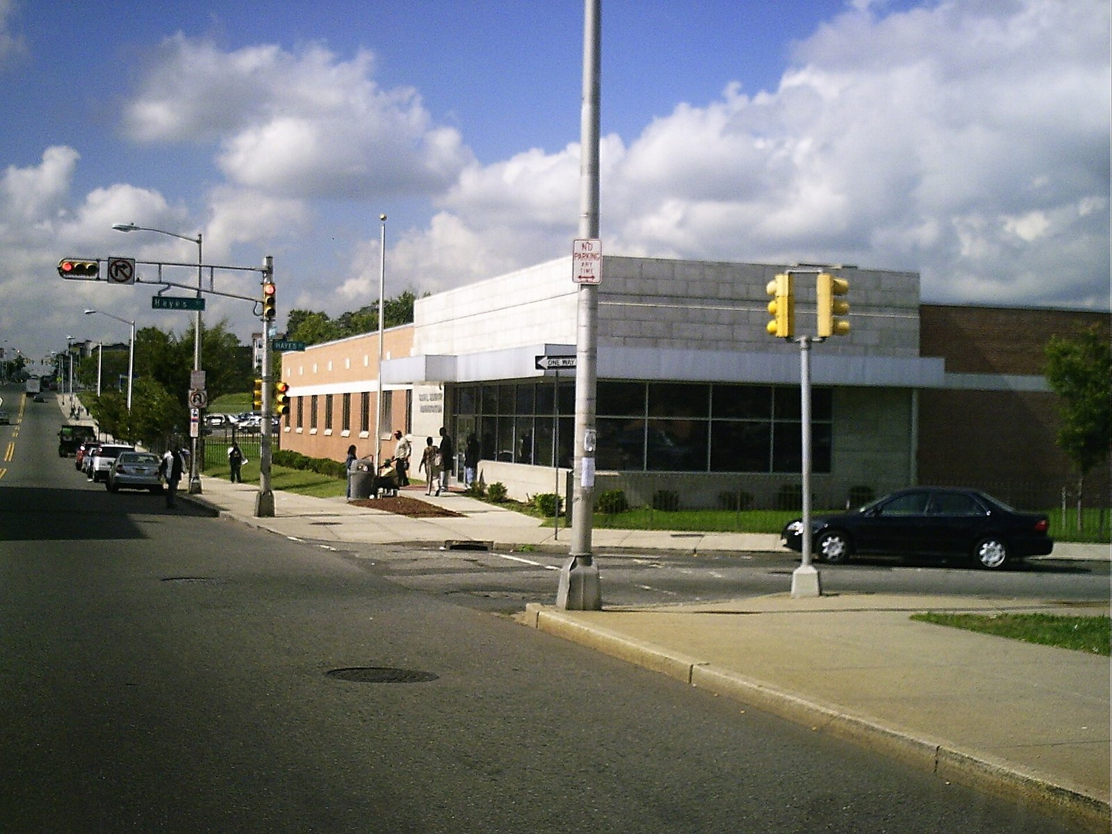 The exterior of a Social Security Administration office on a street corner.