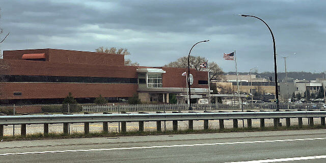 The GE Aerospace headquarters complex in Evendale, Ohio, seen from Interstate 75
